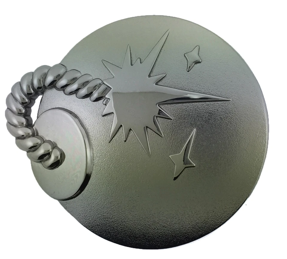 Hombres Mujeres Hebilla de Cinturón Disfraz de Halloween De Colección Plateado Metal Moda Occidental Foto 3 de 4