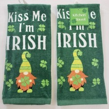 St. Patrick's Day Kitchen Towels Kiss Me I'm Irish