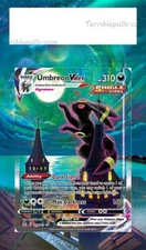 Pokemon Extended Art Insert for PSA Slab + Metallic Black Case- Umbreon VMAX 215