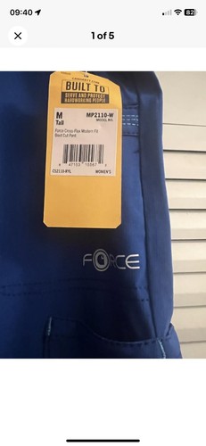 NWT Carhartt Utility Boot Cut Cargo Scrub Pants for Women,Royal Blue, Sz M, Tall
