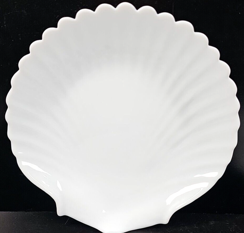 12 Arcoroc Coquillage White Salad Plates Set Vintage Shell Textured Dishes Lot - Picture 21 of 24