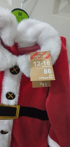 Traje de Navidad Primark Bebé - Edad 12-18 Meses - Nuevo 2 Piezas - Imagen 2 de 3