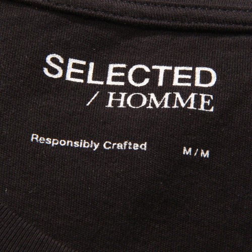 5638AZ MAGLIA UOMO SELECTED MAN T-SHIRT BLACK - Picture 4 of 4