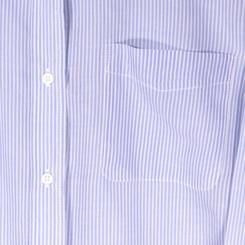Denim Supply Ralph Lauren Women's Button Up Blue Striped Boyfriend Tunic Top M - Picture 4 of 9