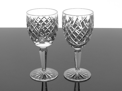 WATERFORD AVOCA 7” CRYSTAL WATER GOBLETS GLASSES – SET OF 4 - Picture 3 of 5