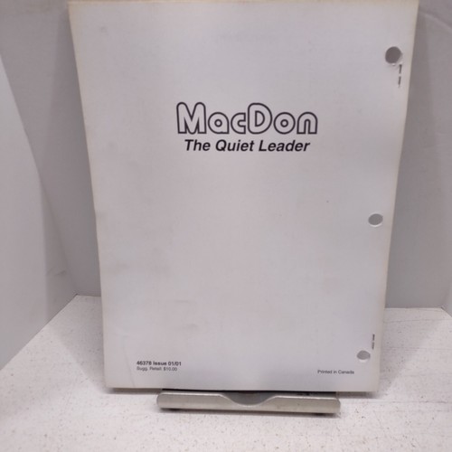 MacDon Model 871 Combine Adapter Operator's Manual NOS 46378 54 Pages - Picture 2 of 4