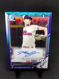Mick Abel 2021 Bowman Chrome 1st Blue Refractor Autograph #CPA-MAB #60/150 ⚾🔥