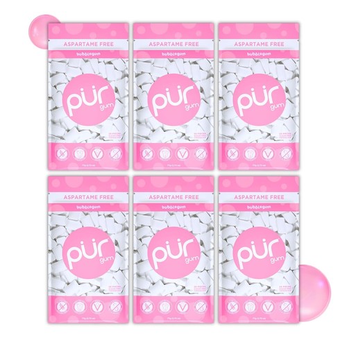 PUR Gum | Aspartame Free Chewing Gum | 100% Xylitol,55 Pieces (Pack of 1,3,6,12) - Picture 8 of 39