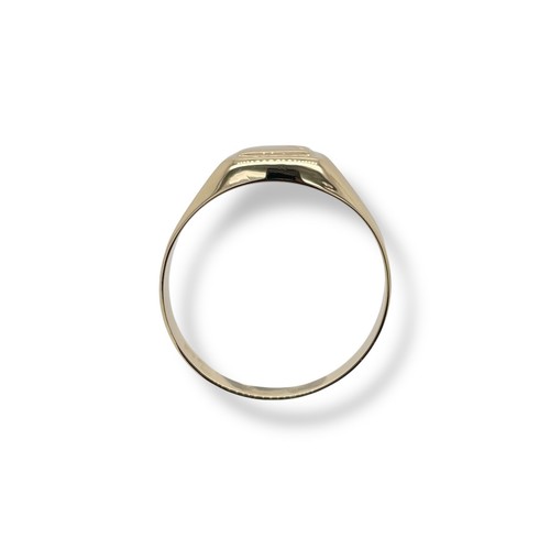 Hollow 14ct Yellow Gold Signet Ring 2.3g Size W Preloved - Picture 6 of 17