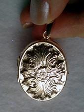 STERLING SILVER EMBOSSED - LARGE LOCKET
