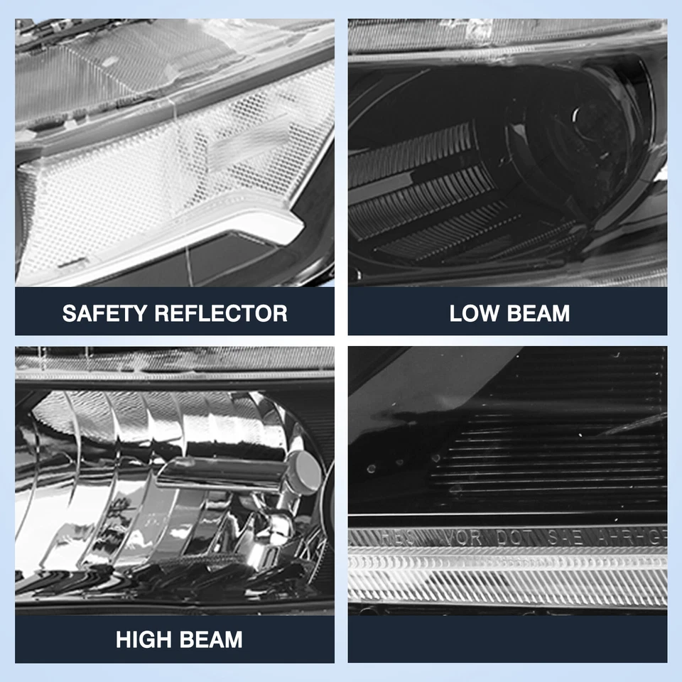 For 2009-2014 Acura TL Black Clear HID Xenon Headlights Assembly Pair - Image 2 of 4