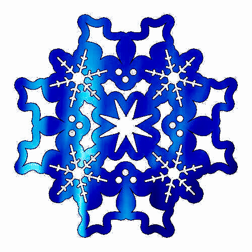 Snowflake Sticker - Christmas Snowflakes Decal - Select Chrome Color and Size - Bild 2 von 12