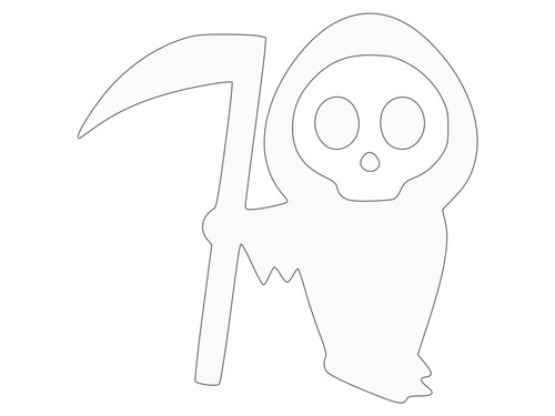 Reaper Cute Death Vinyl Decal Car Water Bottle Tumbler Sticker Waterproof - Picture 18 of 18