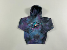 Buc-ee's Pullover Hoodie Unisex Kids Youth XS Blue Galaxy Tie-Dye Logo Graphic