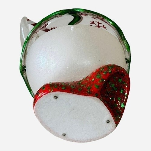 Rare Candy Jar Glitter Frosted Penguin Snowman Christmas Candy Jar Xmas Decor - Imagen 8 de 8