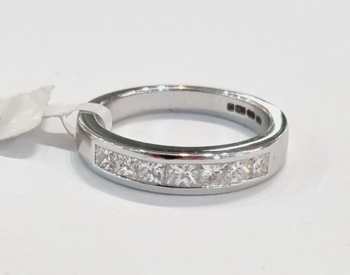 Eternity Ring 18ct White Gold Diamond Ring Size L 0.75ct Natural Diamonds - Picture 10 of 17