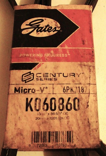 Gates Century Series Micro-V Serpentine Belt 6PK2187 K060860 - Bild 2 von 3