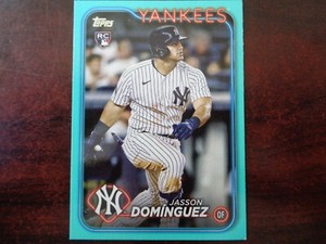 2024 Topps Jasson Dominguez #60 AQUA Rookie Card-YANKEES
