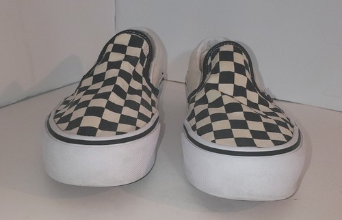 VANS 751505 Checkerboard Slip On Black White 2 Tone Racing Flag Skate Size 6.5 - Picture 5 of 9