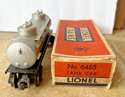 LIONEL POSGUERRA DOBLE CÚPULA GOLFO TANQUE COCHE #6465, Y COCHE REFRIGERADOR # 6472 WOB - Imagen 6 de 14