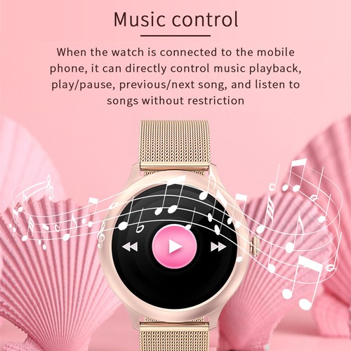 Smart Watch Ladies Girls Stainless Steel Wristwatch Luxury Bluetooth Smartwatch - Picture 5 of 11