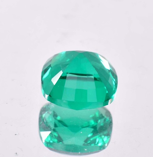 Piedra preciosa suelta corte cojín esmeralda zambiana verde natural 19x19 mm certificado GIT - Imagen 4 de 5