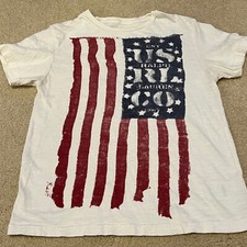 Polo Ralph Lauren Boys Short Sleeve American Flag T-Shirt - Size Youth Small