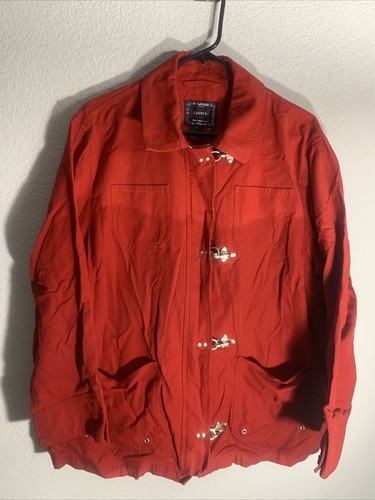 Chaqueta de sarga de algodón Ralph Lauren Marine Supply Division bombero para mujer ¿XL? Rojo - Imagen 1 de 6