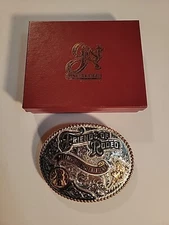 Vintage Friends of Rodeo Gist Bronze Belt Buckle Keeping the Dream Alive