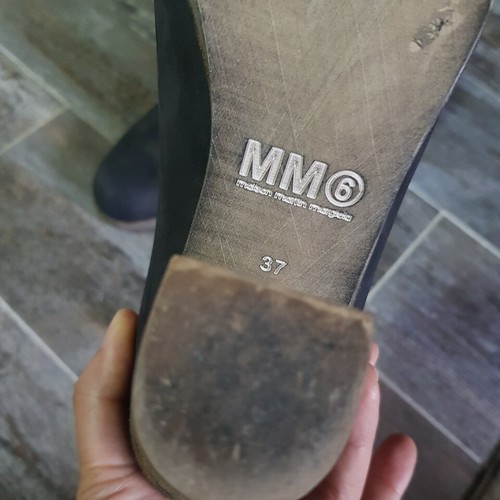 Women’s Maison Martin Margiela MM6 Black Leather HIGH HEEL Ankle Boots / Size 37 - Picture 10 of 12