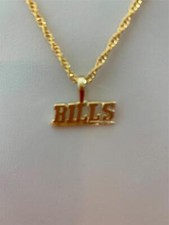 BILLS SPORTS TEAM 14KT GOLD EP CHARM PENDANT WITH A 24" 14KT EP ROPE CHAIN