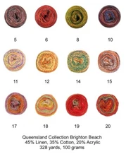 Clearance: Brighton Beach Yarn from Queensland Collection: 11 colors available