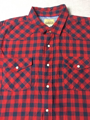 Roebuck Shirt Mens XL Red Flannel Button Up Long Sleeves Check NWT - Bild 2 von 10
