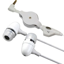 Retractable Earphones Wired Headphones Handsfree Mic Headset for Phones Tablets
