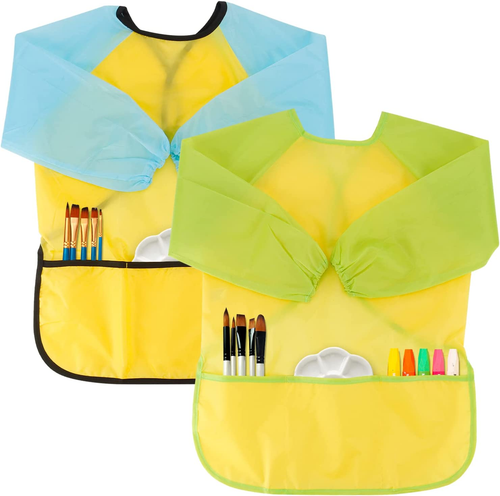 Kids Art Smock 2Pcs Waterproof Smocks for 5-8 Art Apron Toddler Artist Smocks wi - Picture 10 of 12