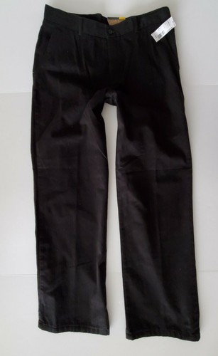 BOY'S NEW DOCKERS CLASSIC FIT BLACK KHAKI PANTS Sz 33 x 30" HUSKY - Picture 2 of 6