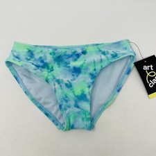 Art Class Girls Size Medium 8 Tie-Dye Bikini Swimsuit Bottoms in Green/Blue 1869