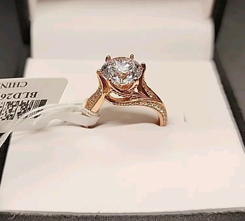 Bella Luce 5.53cwt Dillenium Cut CZ in 18K Rose Gold over 925 Ring Size 7 NIB - Picture 1 of 12