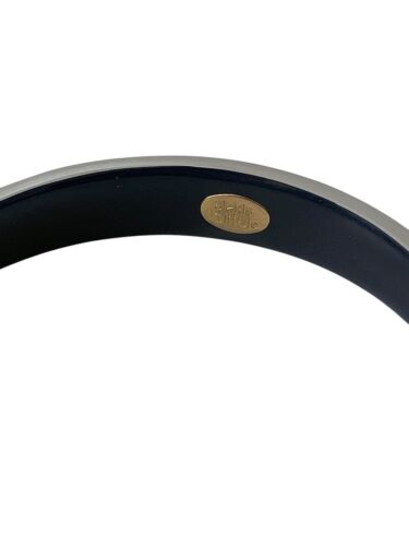Alexis Bittar Luminous Lucite Super Skinny Bangle Bracelet Silver Tone Jewellery - Picture 3 of 5