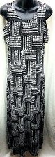 Design History Maxi Dress Small S Black White Cold Shoulder Scoop Stretch New