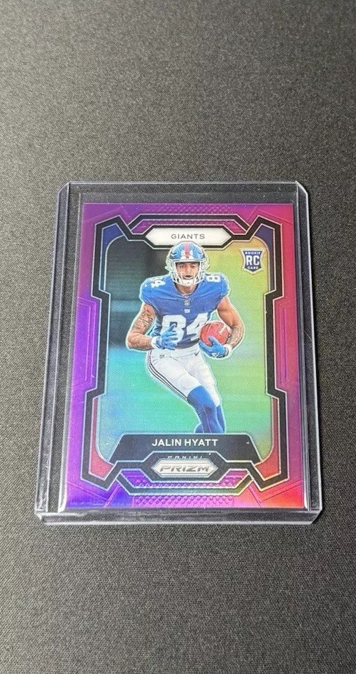 2023 Panini Prizm Rookie Purple Prizm #378 Jalin Hyatt /125 RC New York Giants