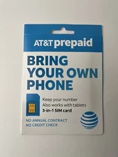 5 pack New SIM Card Kit Prepaid AT&T  5G  3 in 1 sim 6889B for AT&T mobile