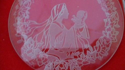 KUSAK~1996 MARY & BABY JESUS TAGLIO CRISTALLO Ornamento natalizio in scatola originale - Foto 2 di 3