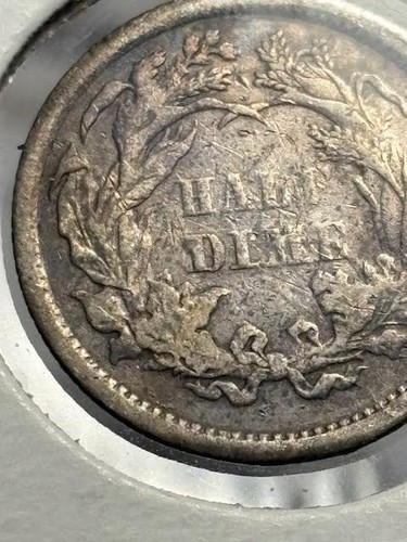 1861 Philadelphia Mint Silver Seated Liberty Half Dime - Picture 12 of 12