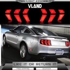 Set Full Led Smoked Tail Lights For Ford Mustang 2010-2014 Rear Lamps Sequential