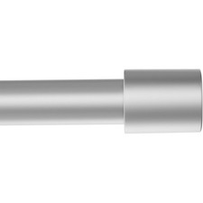 Curtain Rods for Windows 32 to 144 Inches, 1 Inch Diameter Adjustable Silver ...