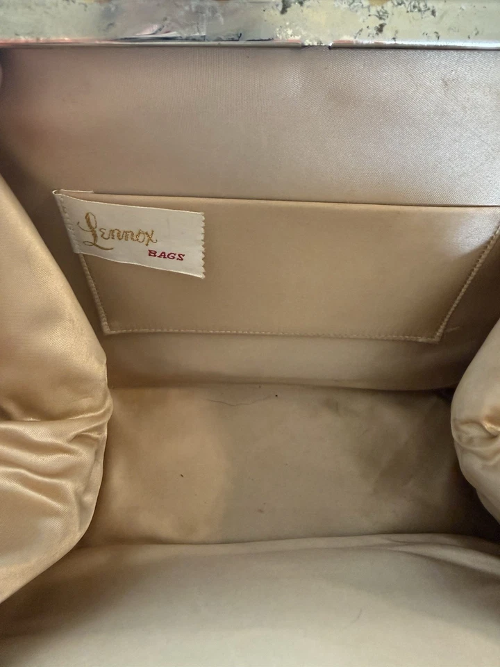 Vintage Brown Suede Envelope Clutch Purse Gold Chain 1960’s - Image 2 of 4