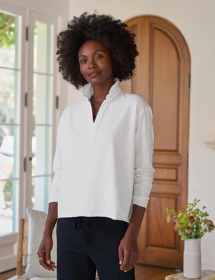Frank & Eileen Patrick Popover Henley - Heritage Jersey - White LAB510HJ SIZE L