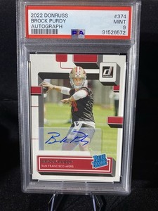 2022 Panini Donruss - Rated Rookie Brock Purdy #374 Autographs (AU, RC)
