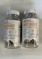 2-PK Munckin Milkmakers Daily Boost 2-in-1 Lactation 60 Capsules Each Exp 2/26